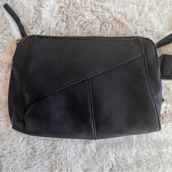 Joy Susan Black Vegan Leather Small Crossbody Wristlet Bag Convertible - Picture 4 of 10